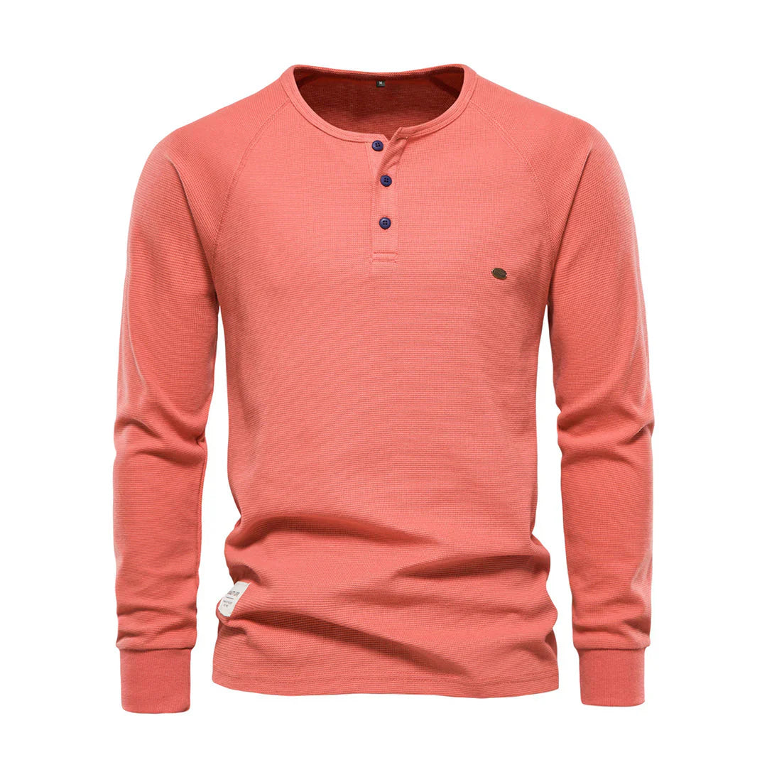 Camiseta Henley de Hombre | Manga Larga