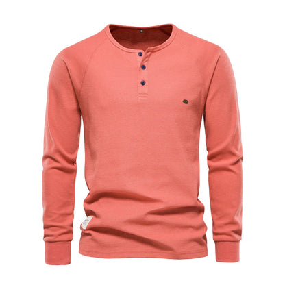 Camiseta Henley de Hombre | Manga Larga