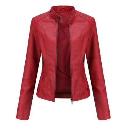 Chaqueta biker para mujer | Cuello subido