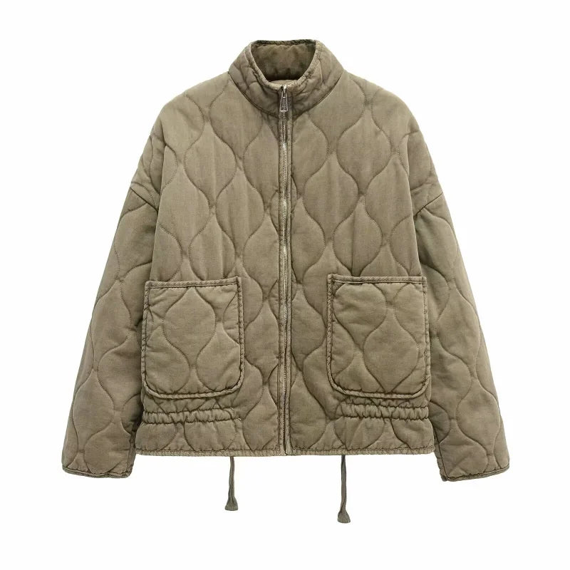 Chaqueta acolchada para mujer | Detalle de bolsillos