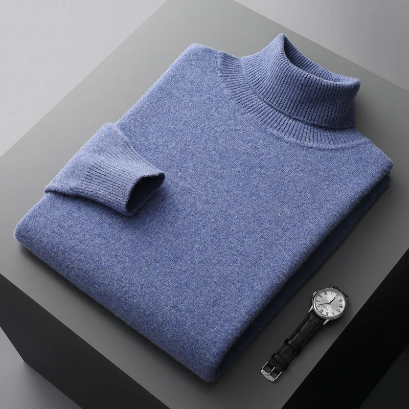 Suéter de Cuello Alto de Hombre | Estilo Clásico