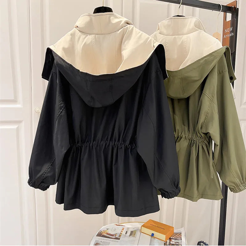Chaqueta con Capucha de Mujer | Corte Oversize