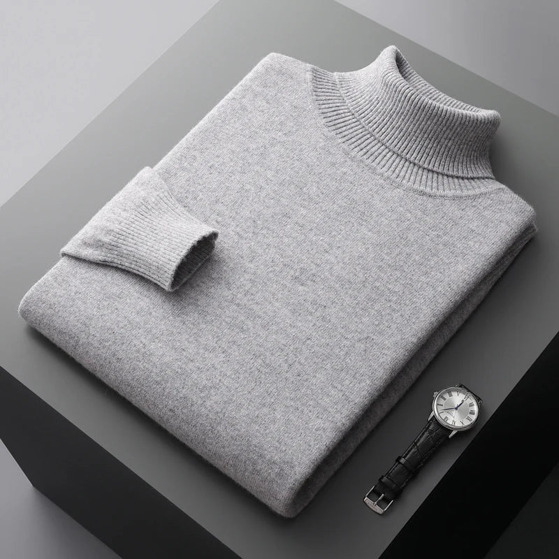 Suéter de Cuello Alto de Hombre | Estilo Clásico