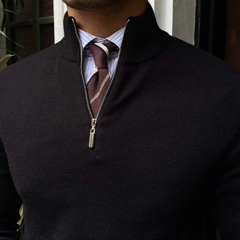Suéter de Hombre con Media Cremallera | Corte Regular