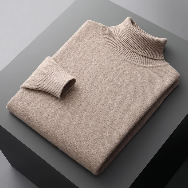 Suéter de Cuello Alto de Hombre | Estilo Clásico