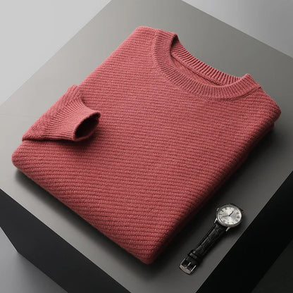 Suéter de Hombre con Cuello Redondo | Textura Acanalada