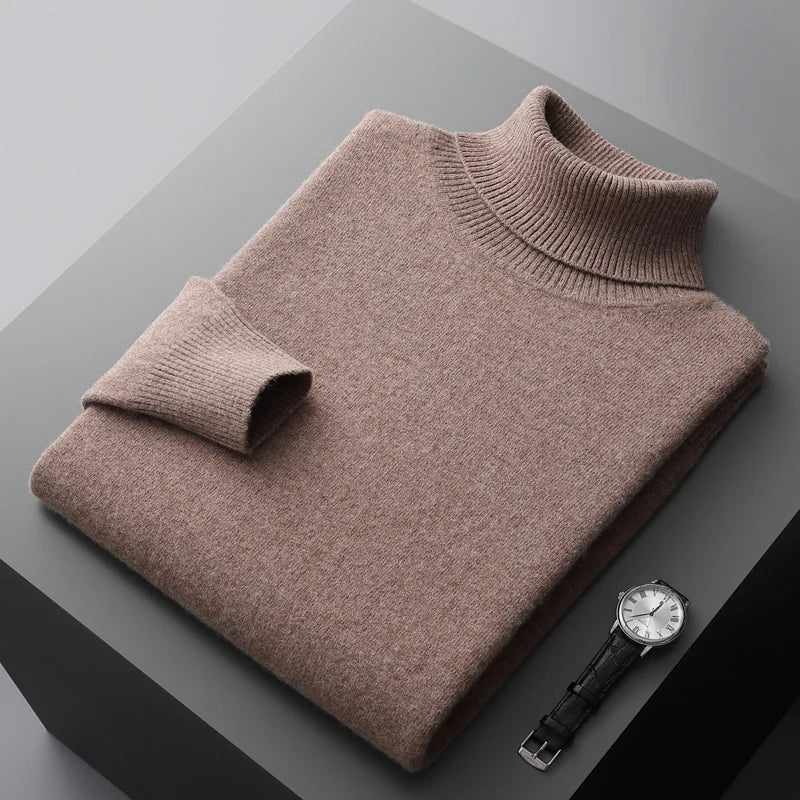 Suéter de Cuello Alto de Hombre | Estilo Clásico