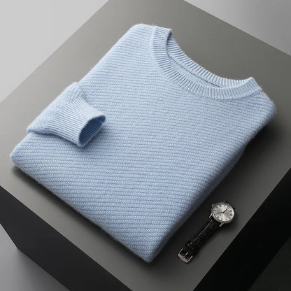 Suéter de Hombre con Cuello Redondo | Textura Acanalada