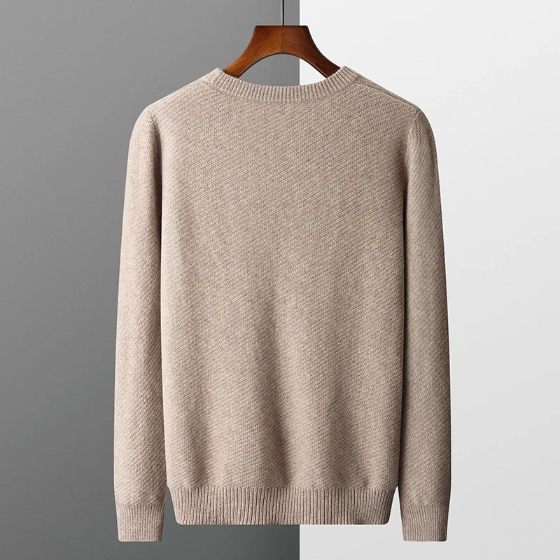 Suéter de Hombre con Cuello Redondo | Textura Acanalada