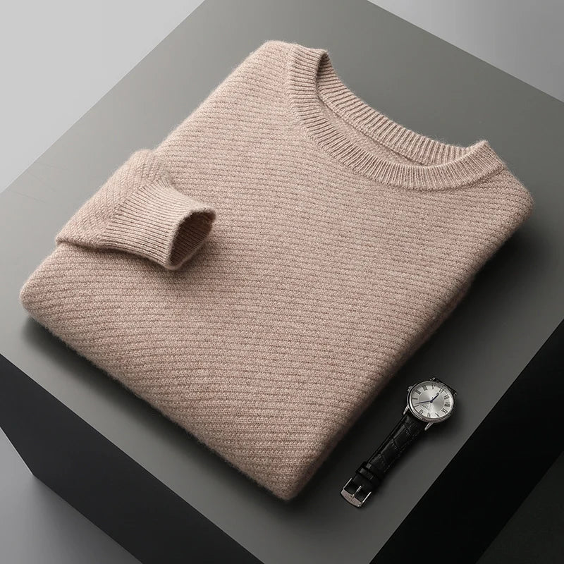 Suéter de Hombre con Cuello Redondo | Textura Acanalada