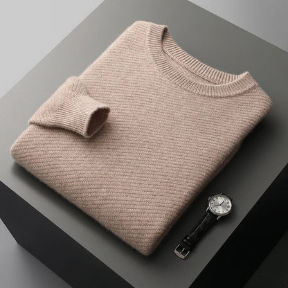 Suéter de Hombre con Cuello Redondo | Textura Acanalada