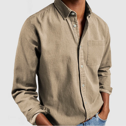 Camisa Casual Abotonada de Hombre | Bolsillo en el Pecho