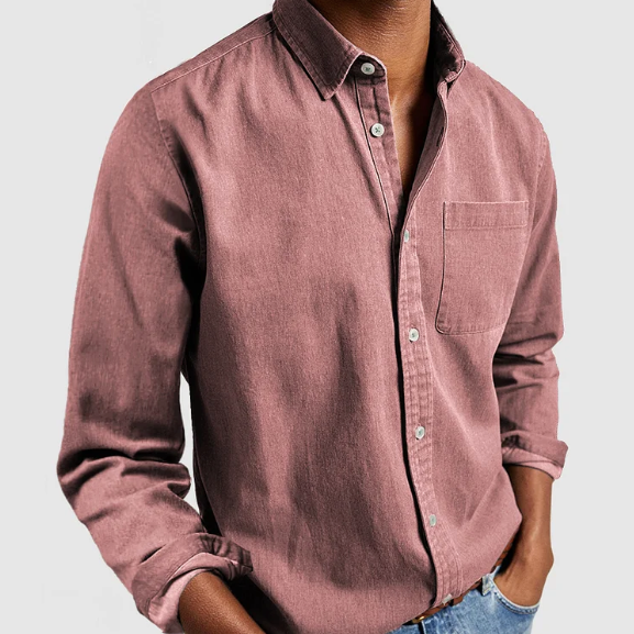 Camisa Casual Abotonada de Hombre | Bolsillo en el Pecho