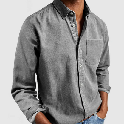 Camisa Casual Abotonada de Hombre | Bolsillo en el Pecho