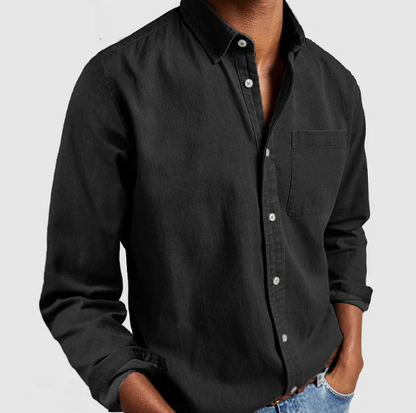Camisa Casual Abotonada de Hombre | Bolsillo en el Pecho