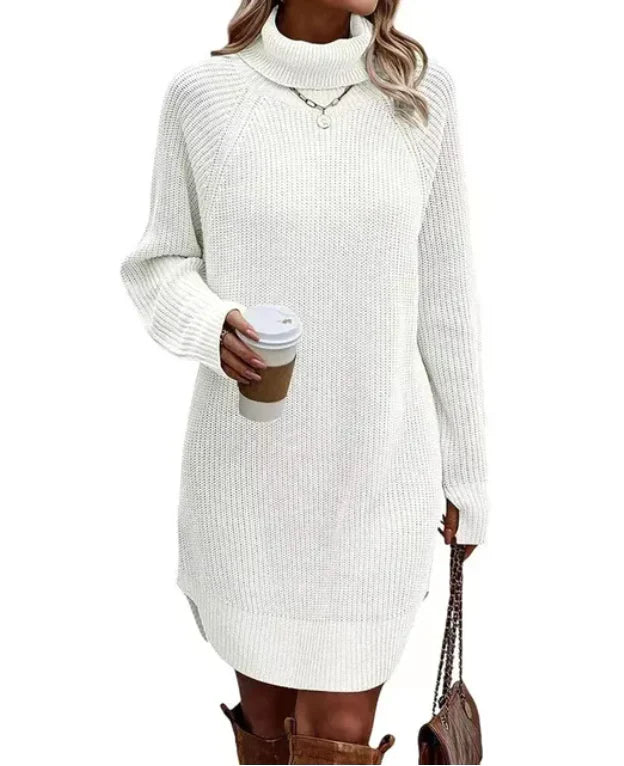 Vestido Suéter de Punto de Mujer | Cuello Alto