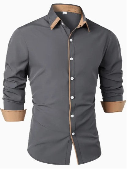 Camisa Casual de Hombre | Detalle en Contraste