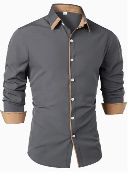 Camisa Casual de Hombre | Detalle en Contraste