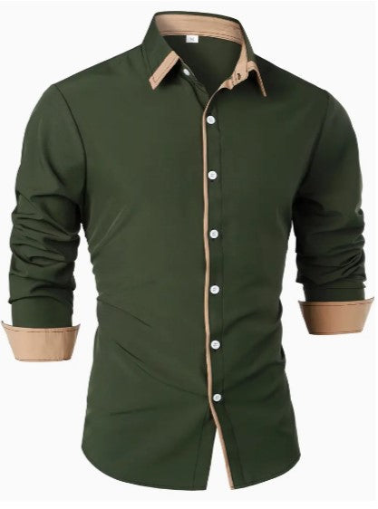 Camisa Casual de Hombre | Detalle en Contraste