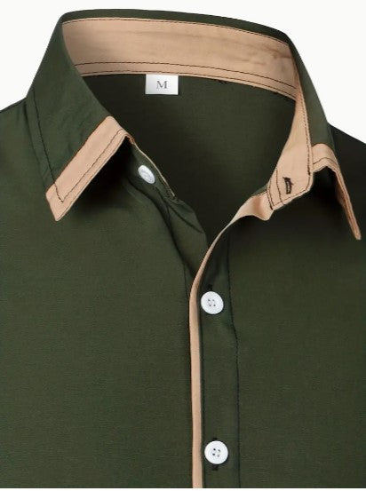 Camisa Casual de Hombre | Detalle en Contraste