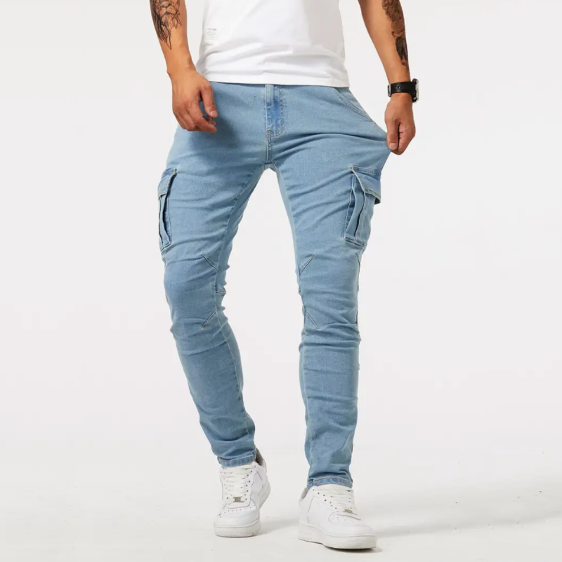 Jeans Cargo de Hombre | Corte Slim