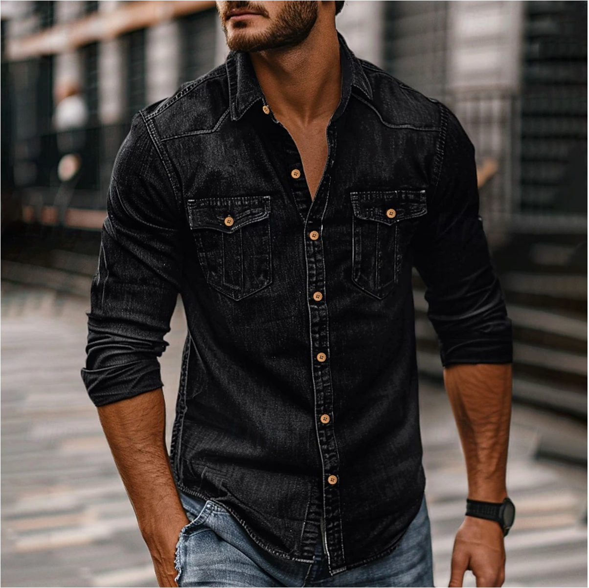 Camisa de Hombre | Bolsillos Clásicos