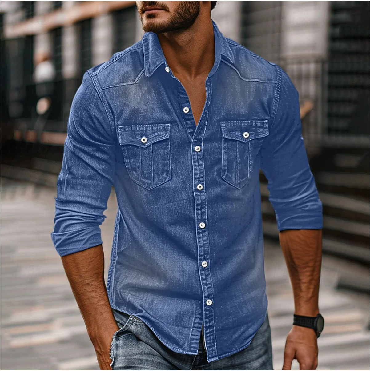 Camisa de Hombre | Bolsillos Clásicos