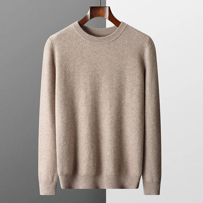 Suéter de Hombre con Cuello Redondo | Textura Acanalada