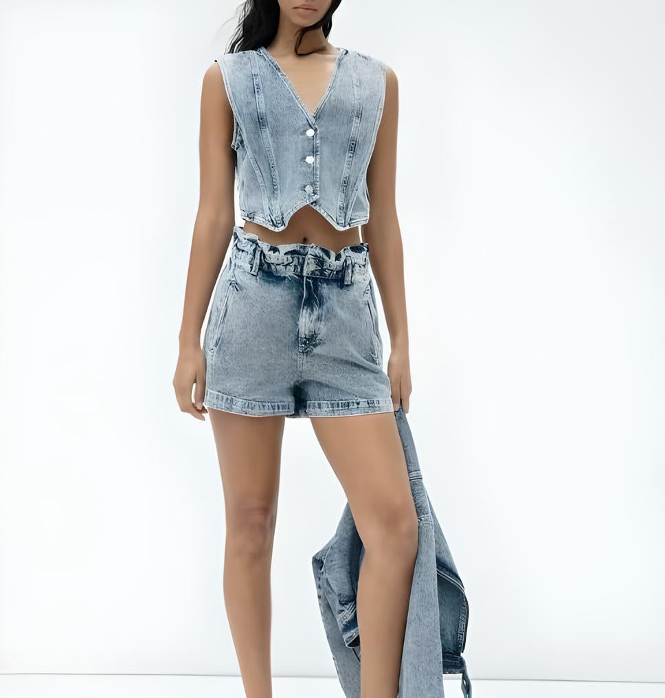 Sunni | Summer denim duo set