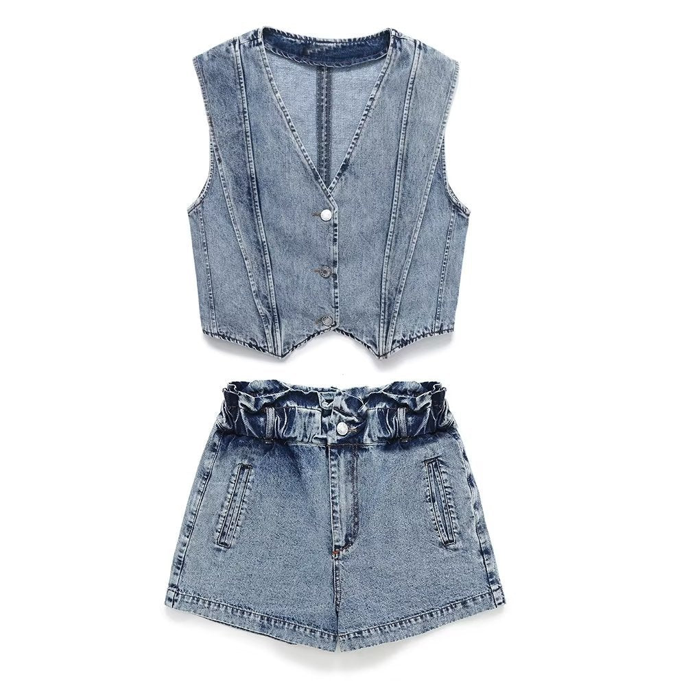 Sunni | Summer denim duo set