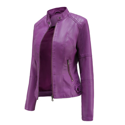 Chaqueta biker para mujer | Cuello subido