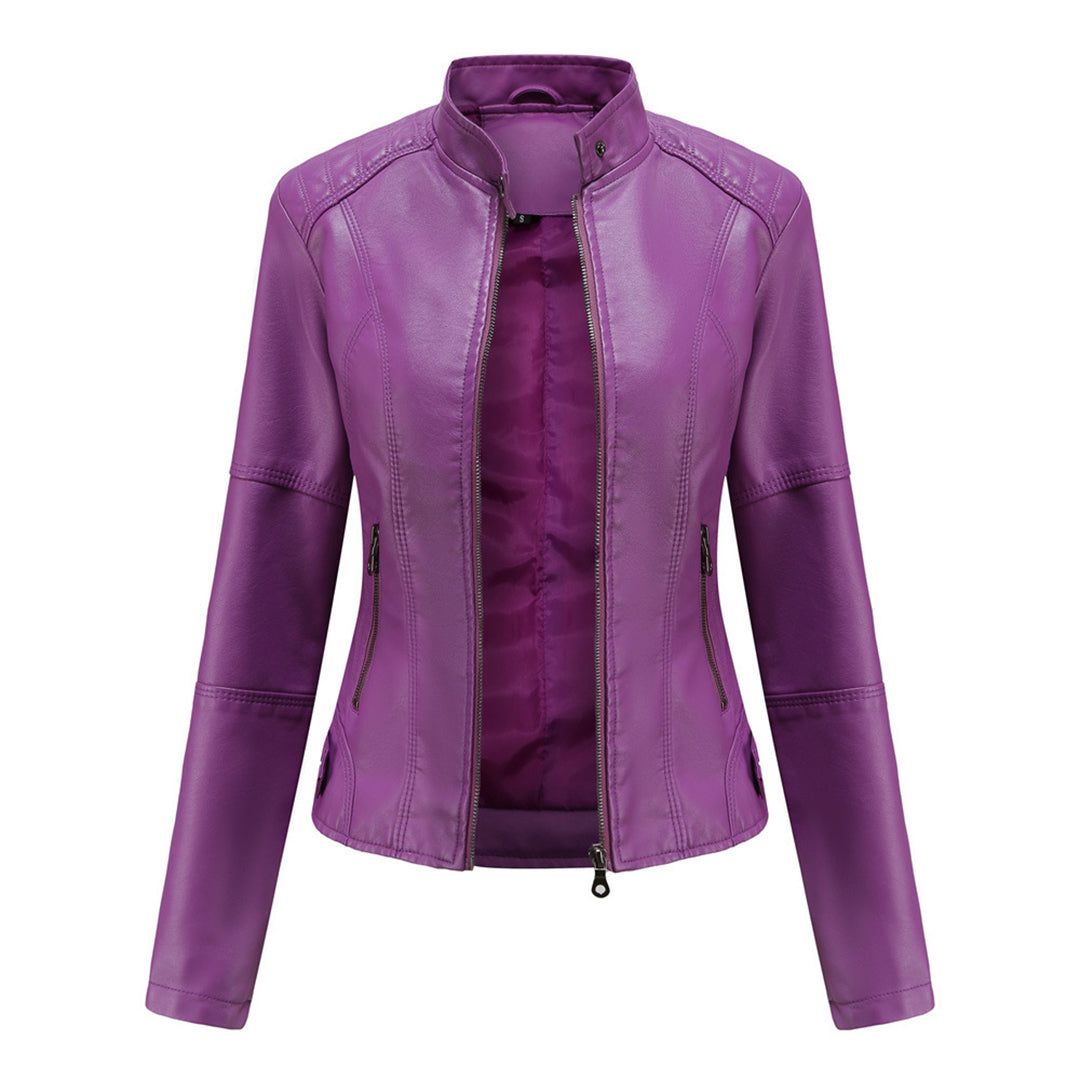 Chaqueta biker para mujer | Cuello subido