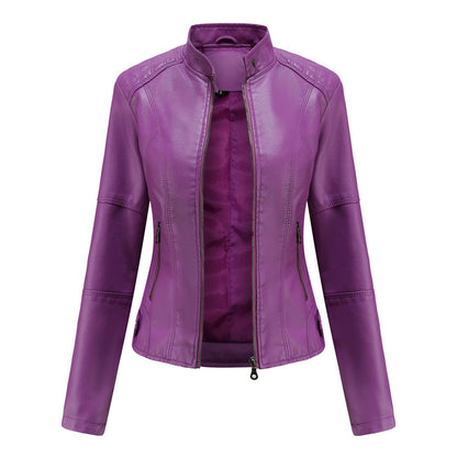 Chaqueta biker para mujer | Cuello subido