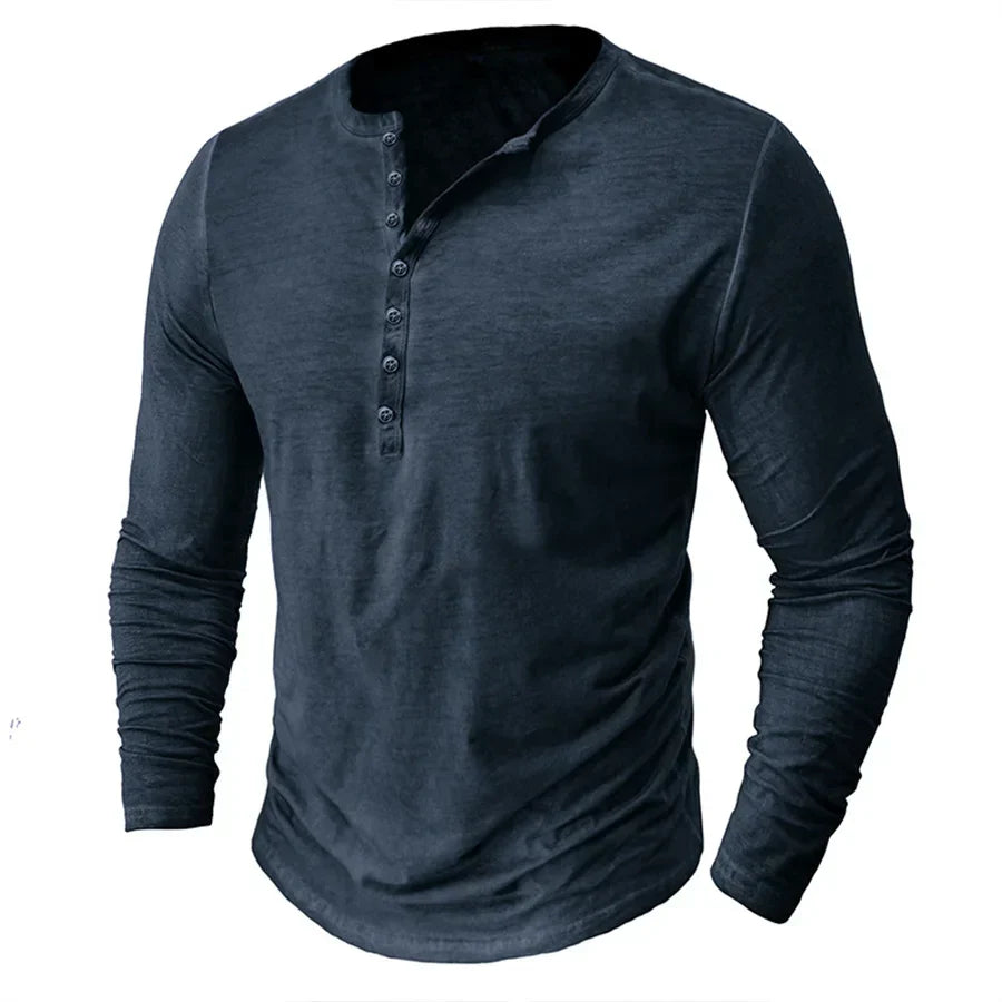 Camisa Henley de Hombre |  Manga Larga