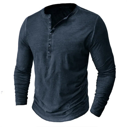 Camisa Henley de Hombre |  Manga Larga