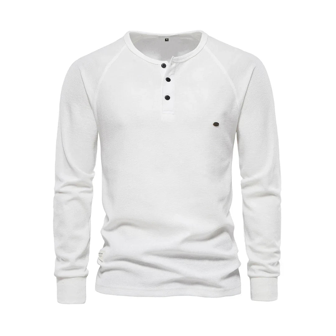 Camiseta Henley de Hombre | Manga Larga