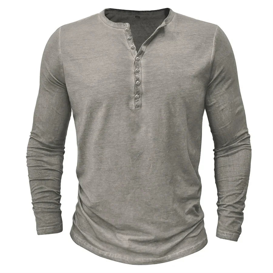 Camisa Henley de Hombre |  Manga Larga