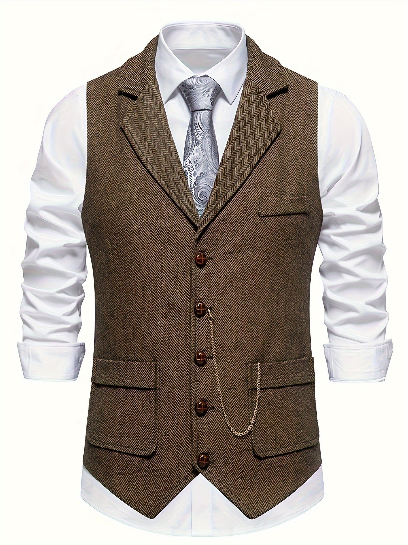 Chaleco Clásico Formal de Hombre | Abotonado