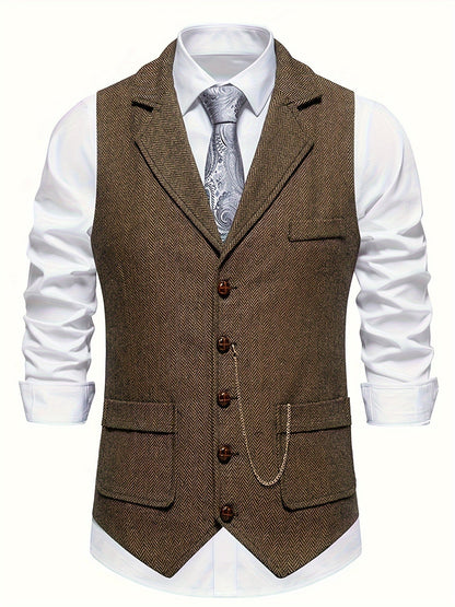 Chaleco Clásico Formal de Hombre | Abotonado