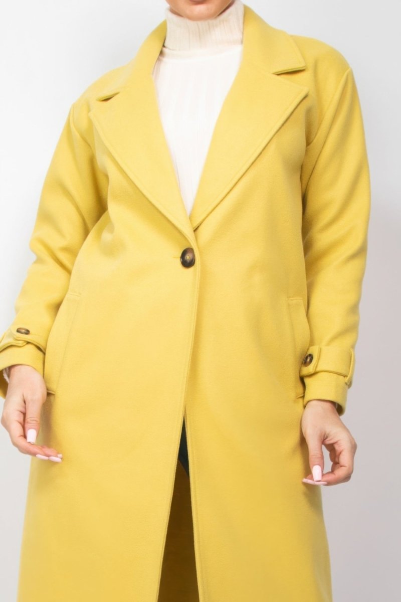 Abrigo Citron con Solapa: Elegancia y Comodidad para el Otoño - Carmen Modas - Women Coats