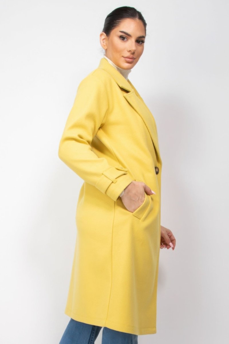 Abrigo Citron con Solapa: Elegancia y Comodidad para el Otoño - Carmen Modas - Women Coats