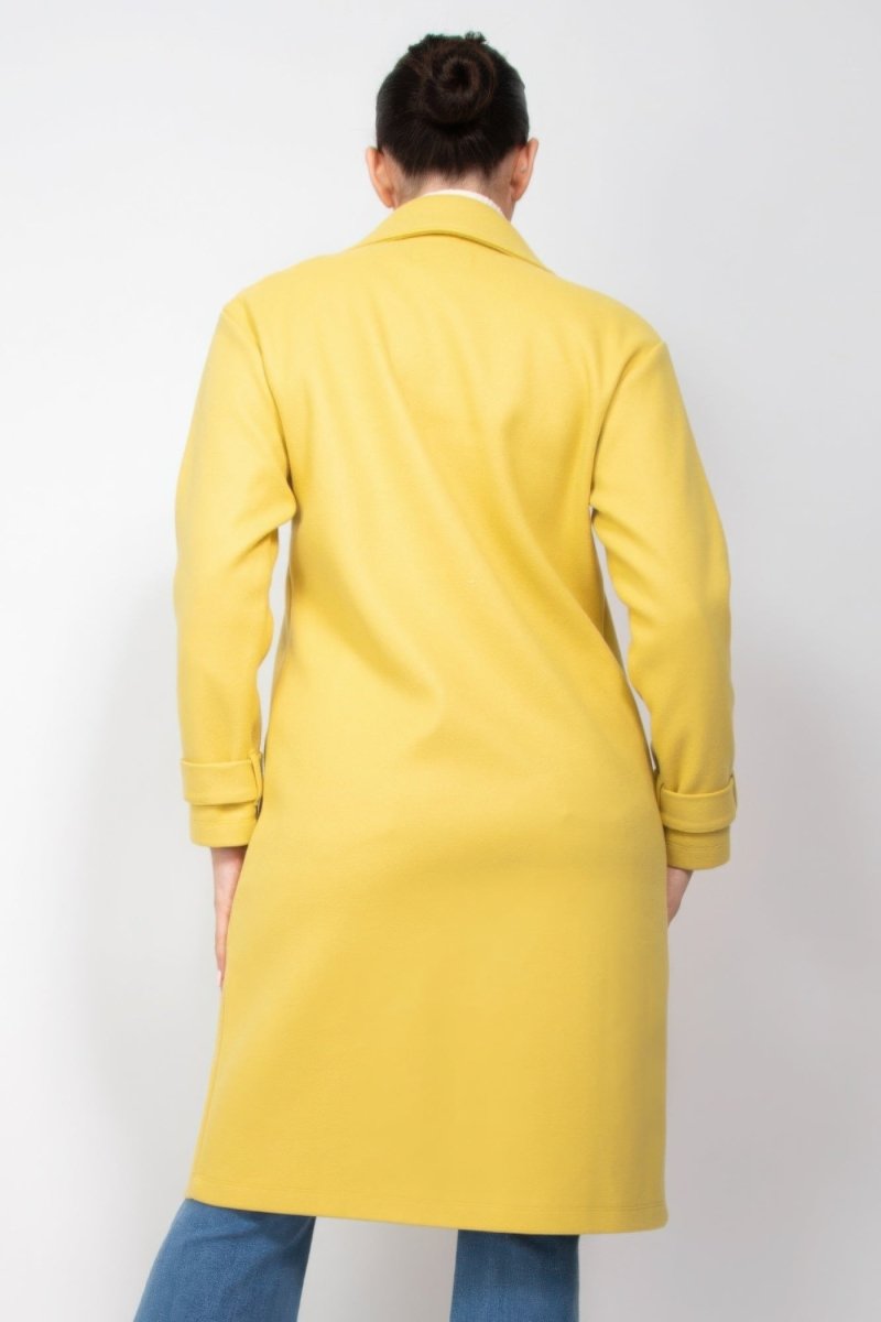 Abrigo Citron con Solapa: Elegancia y Comodidad para el Otoño - Carmen Modas - Women Coats