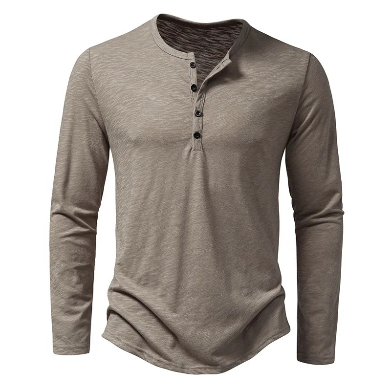 Camisa Henley de Hombre | Manga Larga