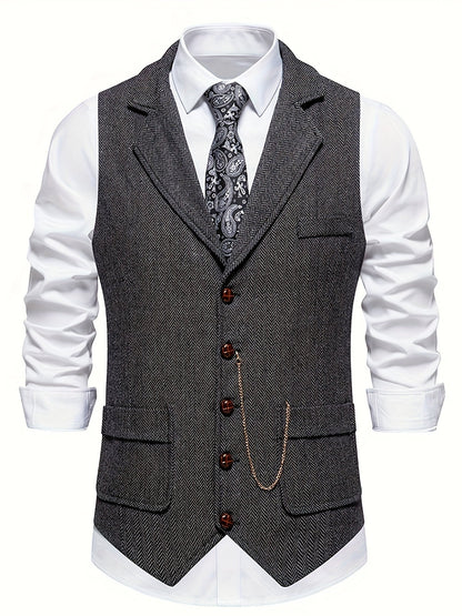 Chaleco Clásico Formal de Hombre | Abotonado