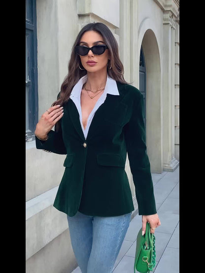 Blazer de mujer cruzado | Botones dorados