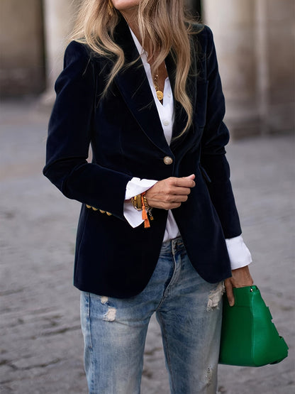 Blazer de mujer cruzado | Botones dorados