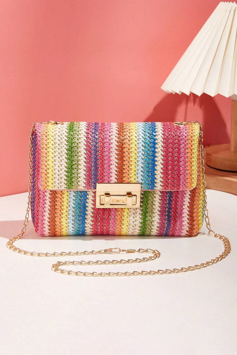Bolso bandolera bohemio multicolor con cadena dorada - Carmen Modas - Bags