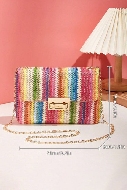 Bolso bandolera bohemio multicolor con cadena dorada - Carmen Modas - Bags