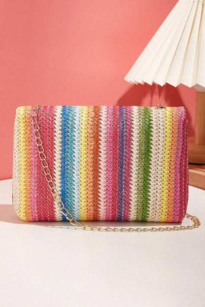 Bolso bandolera bohemio multicolor con cadena dorada - Carmen Modas - Bags
