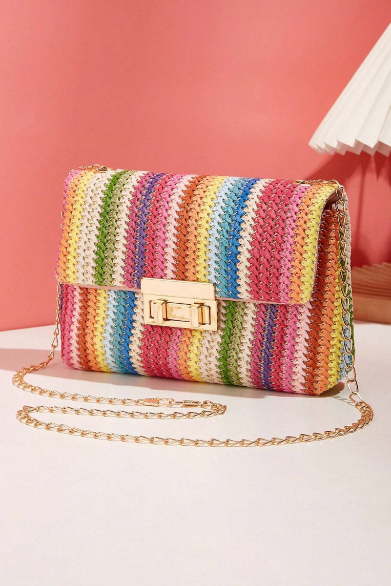Bolso bandolera bohemio multicolor con cadena dorada - Carmen Modas - Bags
